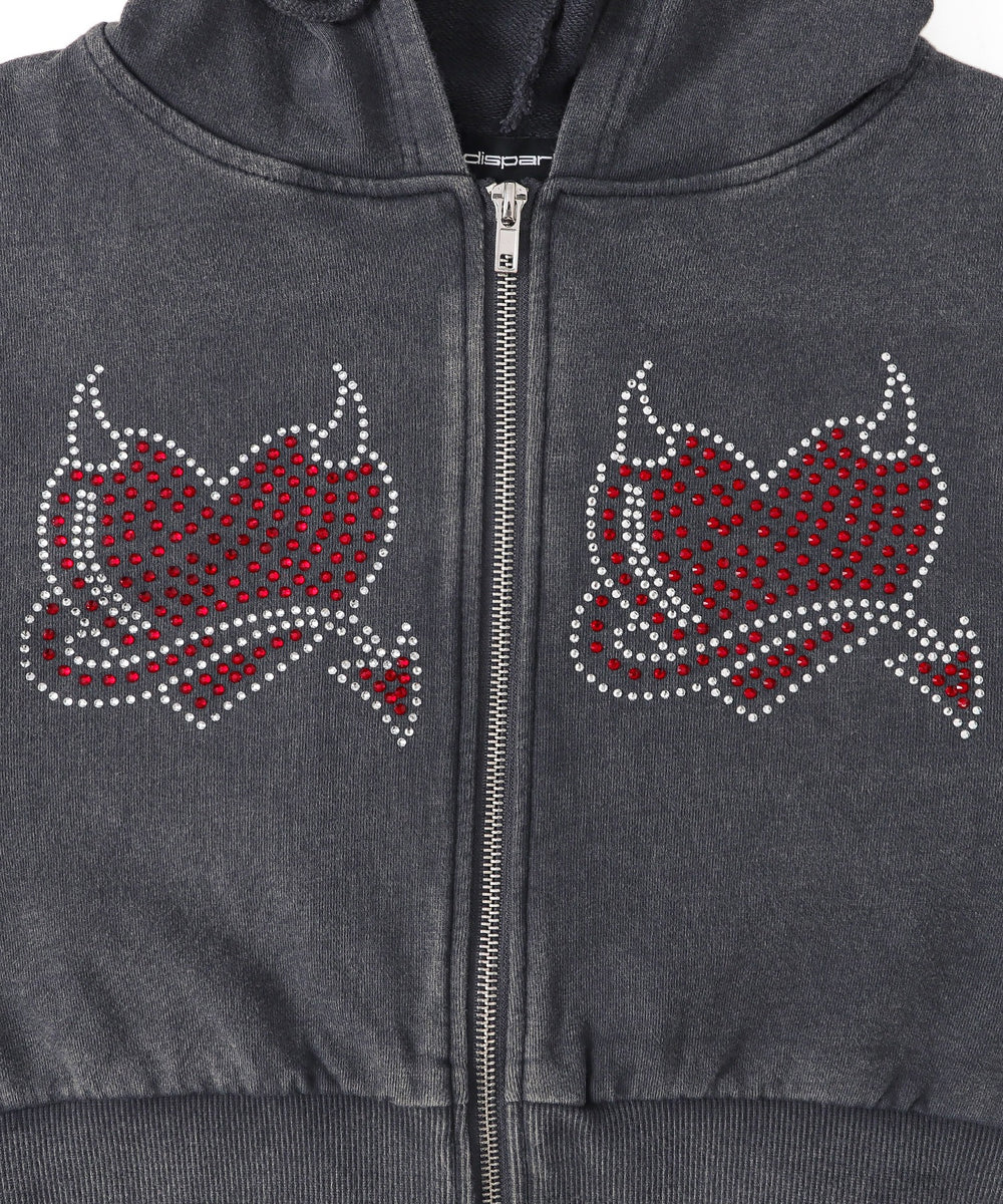 HEARTDEVILピグメントパーカー
