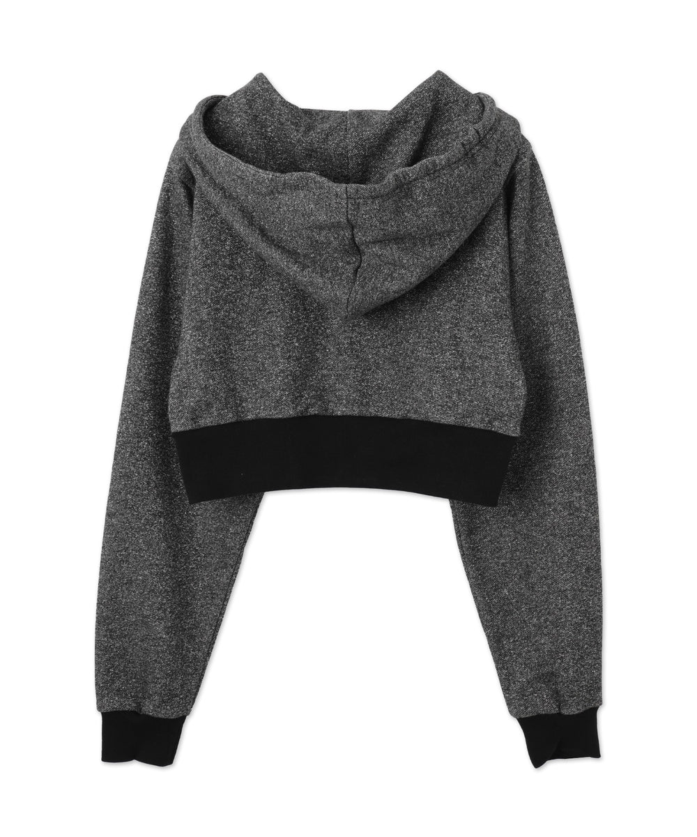 ローズ刺繍ビジューパーカー