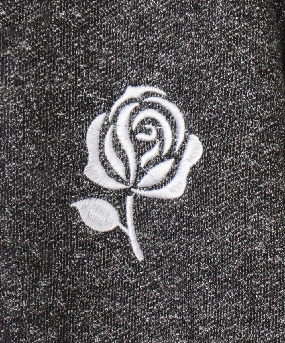 ローズ刺繍ビジューパーカー