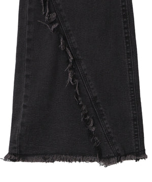 ブーツカットフリンジデニム