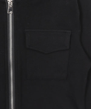 Wジップクロップドピチパーカー