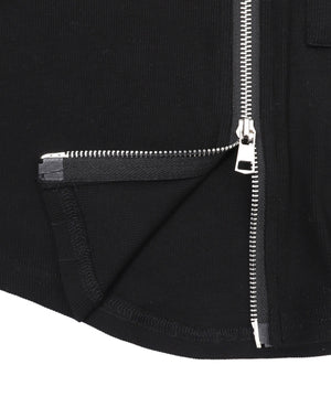 Wジップクロップドピチパーカー