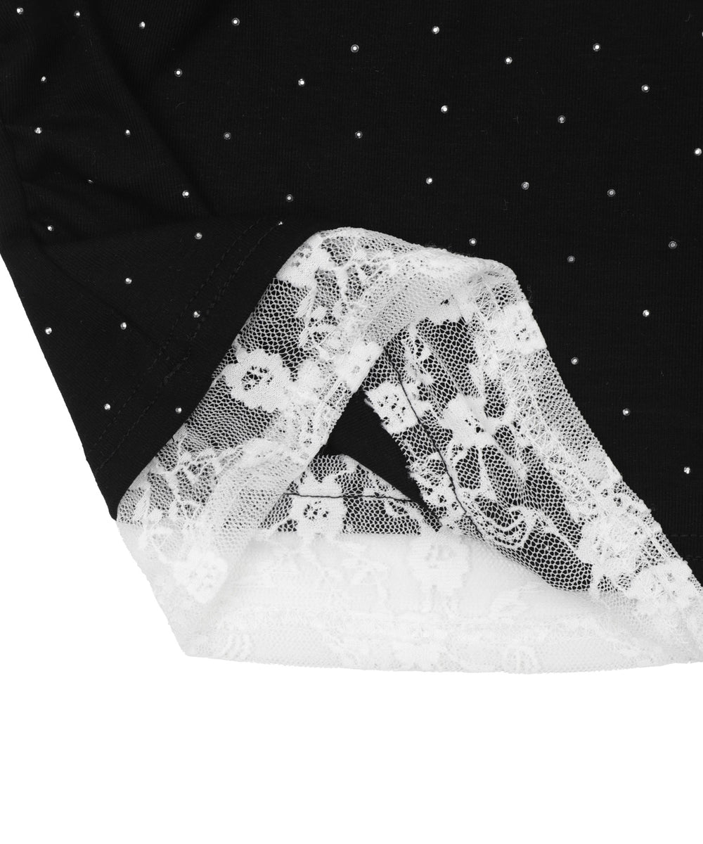 ビジューレースFレイヤードトップス