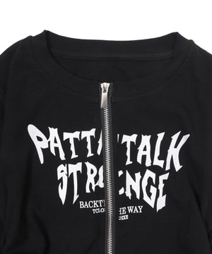 グラフィックロゴWジップトップス