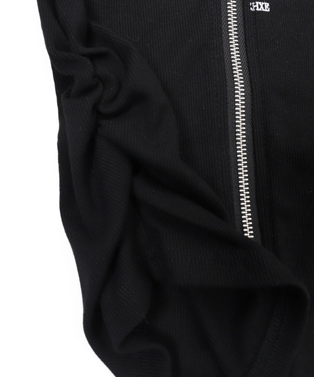 グラフィックロゴWジップトップス