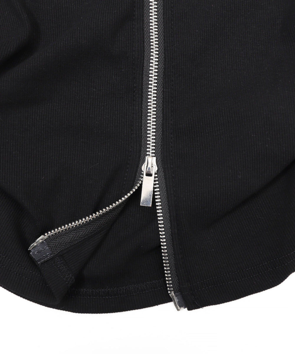 グラフィックロゴWジップトップス