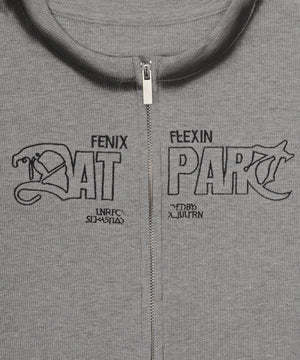 Wジップロゴブリーチトップス