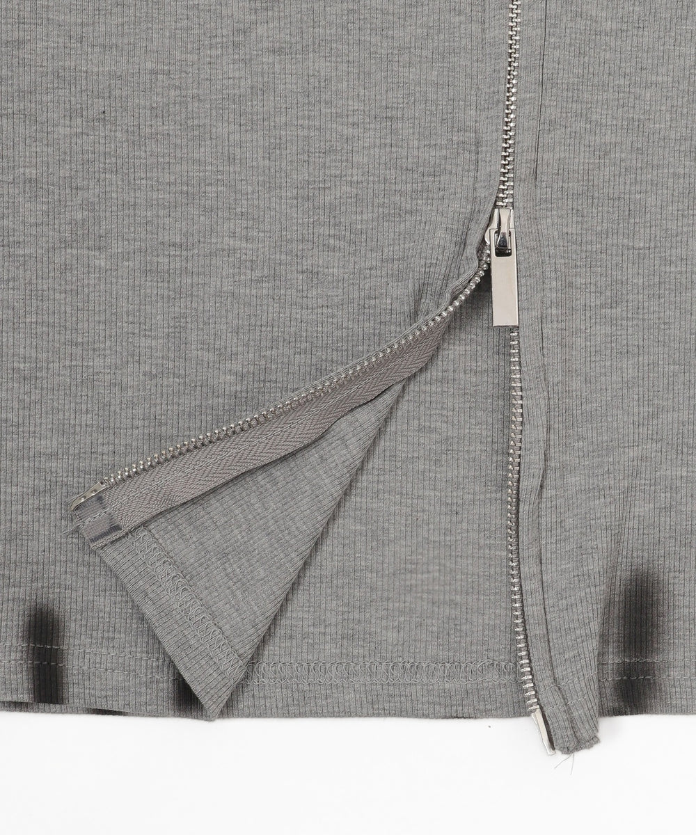 Wジップロゴブリーチトップス