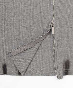 Wジップロゴブリーチトップス