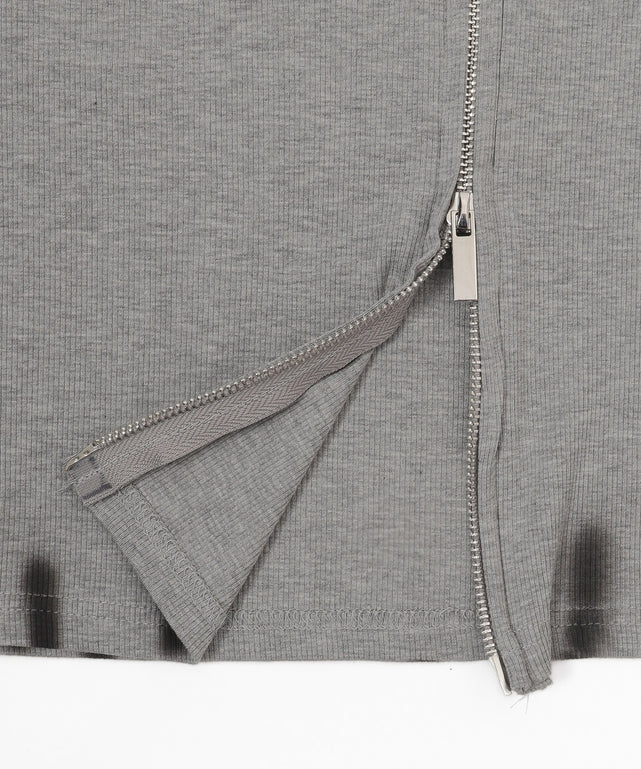 Wジップロゴブリーチトップス