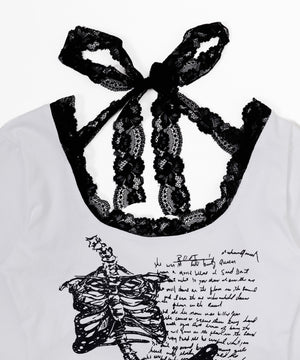 レースデザインバタフライトップス