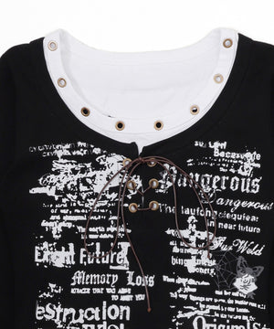 ハトメネックデザイントップス