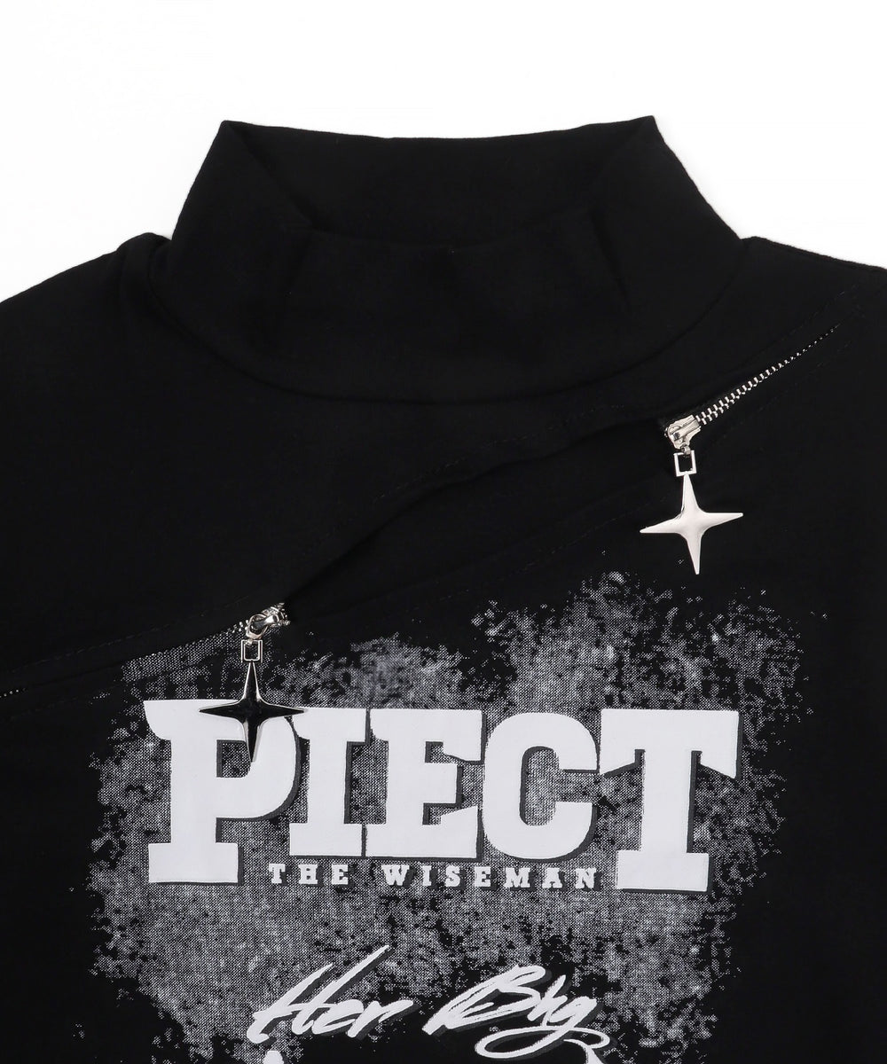 Twinkleジップデザイントップス