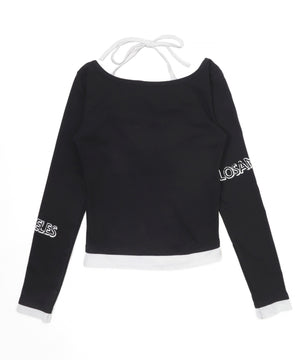 グラフィックキャミFレイヤードトップス