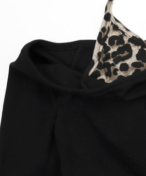 レオパードキャミドッキングトップス