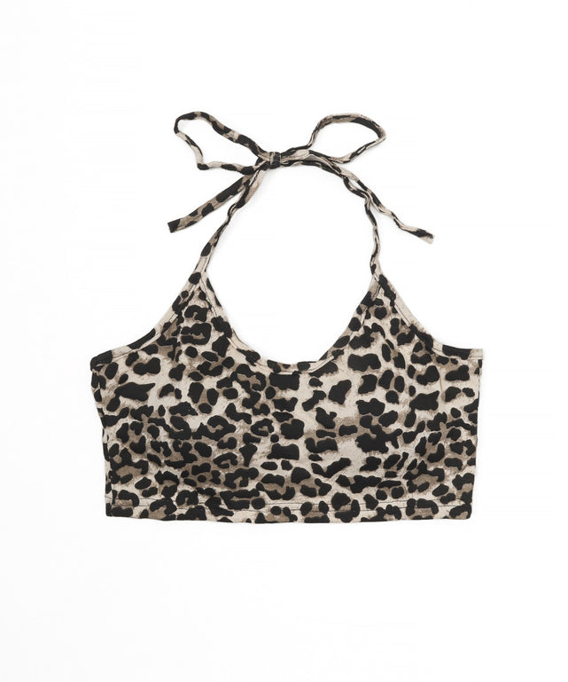 レオパードキャミドッキングトップス