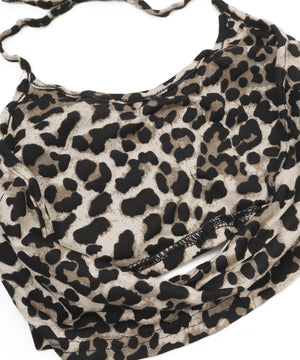 レオパードキャミドッキングトップス