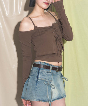 ベージュ　モデル:168cm F着用