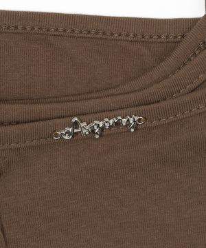 フロントレースキャミSETオフショルトップス