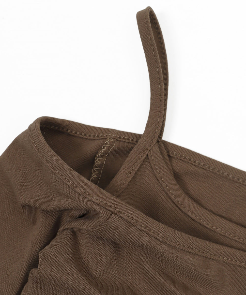 フロントレースキャミSETオフショルトップス