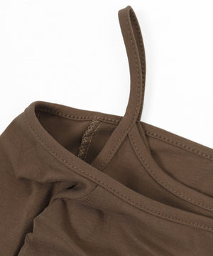 フロントレースキャミSETオフショルトップス