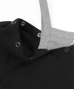 フロントTwinkleジップキャミSETトップス