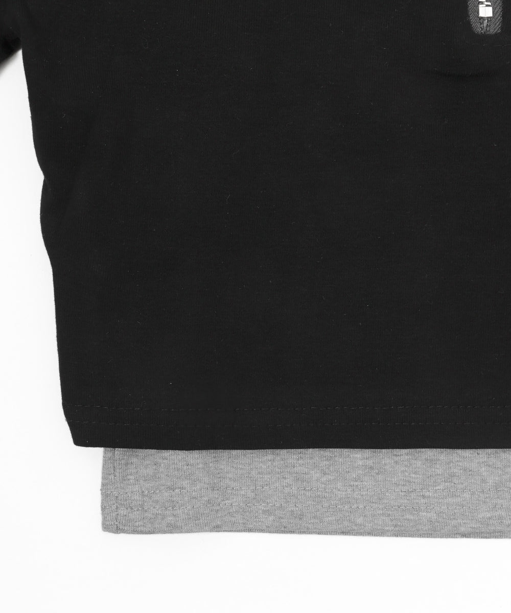 フロントTwinkleジップキャミSETトップス