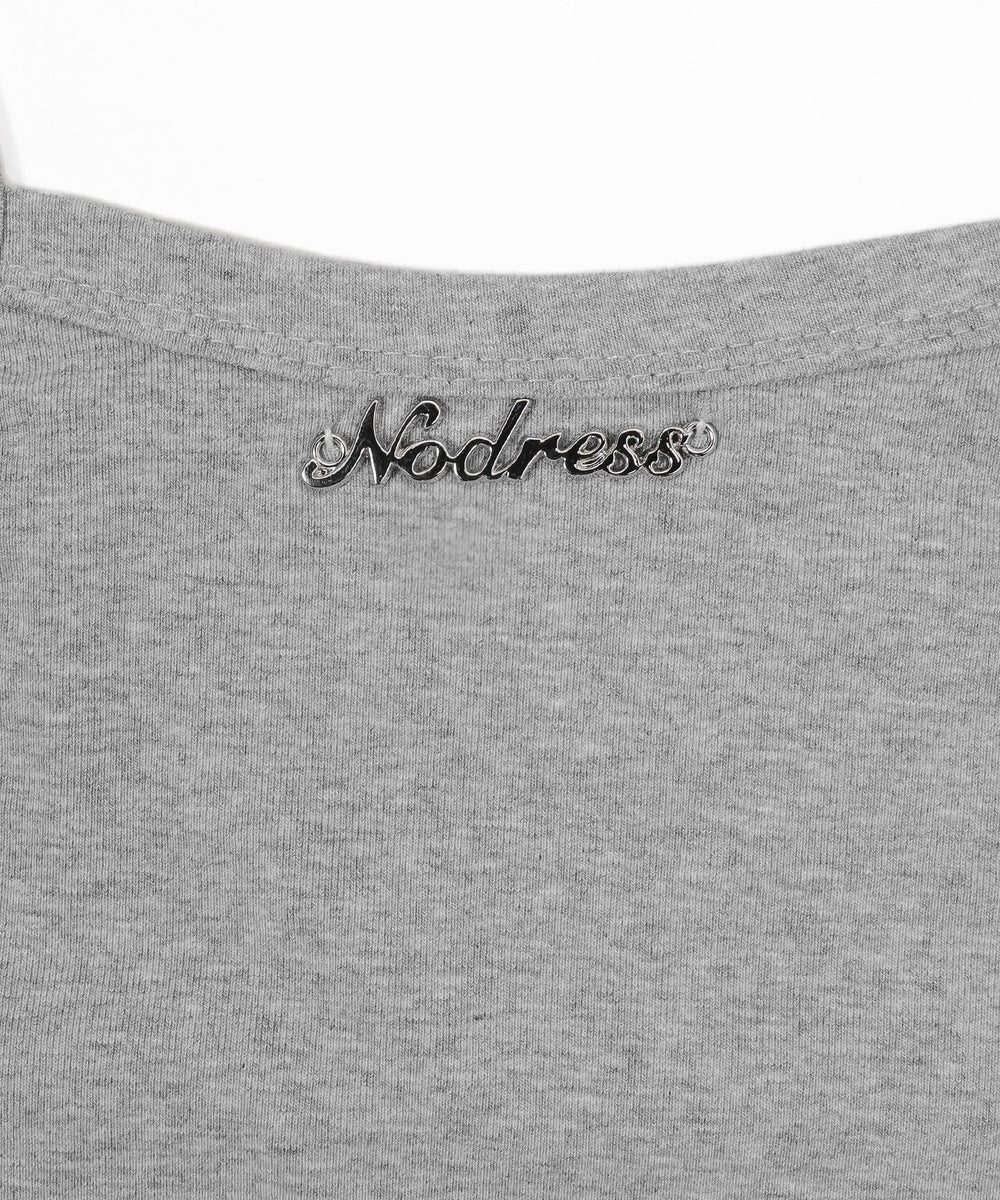 フロントTwinkleジップキャミSETトップス