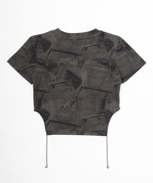 デニムパッチワークピチT