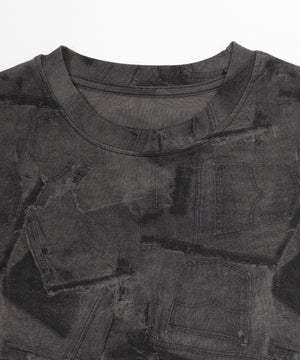 デニムパッチワークピチT