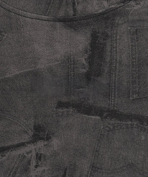 デニムパッチワークピチT