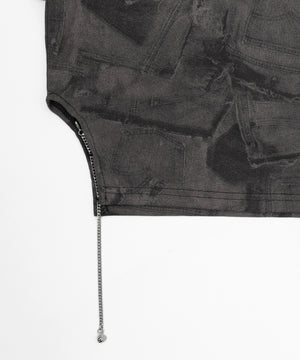 デニムパッチワークピチT