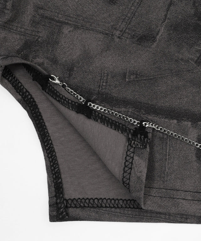 デニムパッチワークピチT