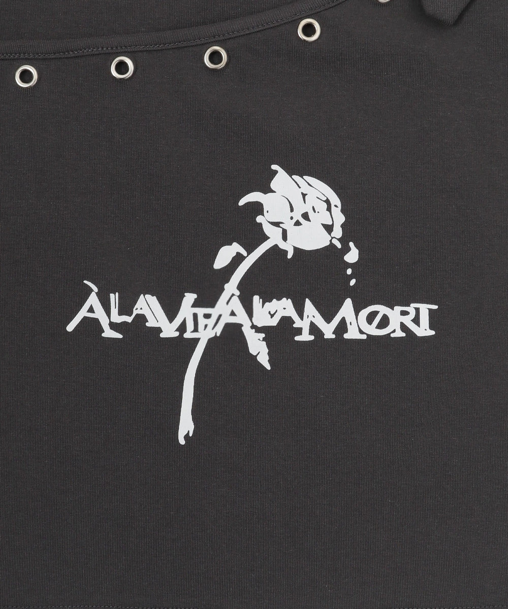 ベルトショルダーローズモチーフT