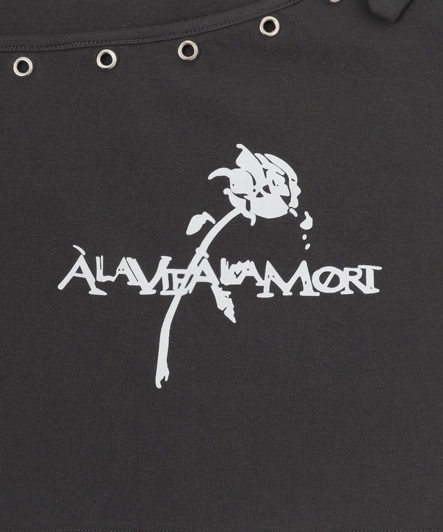 ベルトショルダーローズモチーフT