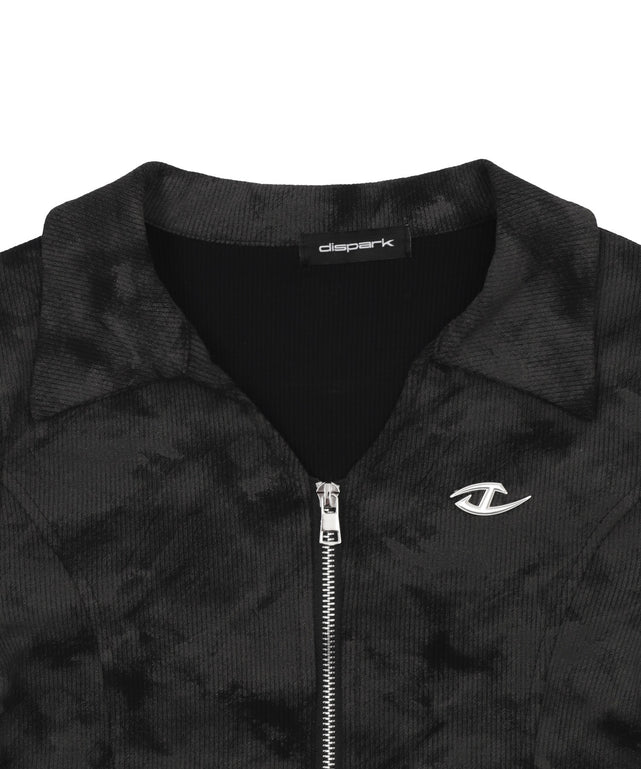 Wジップメタルパッチピチトップス