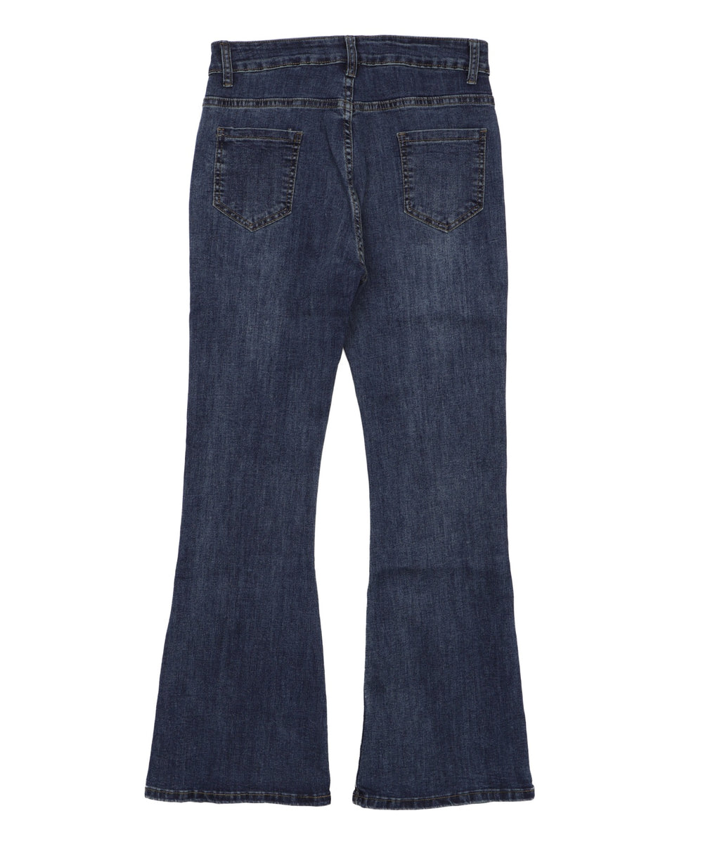 ウォッシュドフレアデニムパンツ