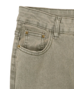 クロススタッズフレアデニムパンツ