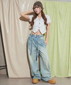 デニム淡 モデル：160cm M着用