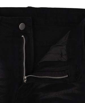 デザインスリットストレッチフレアデニム