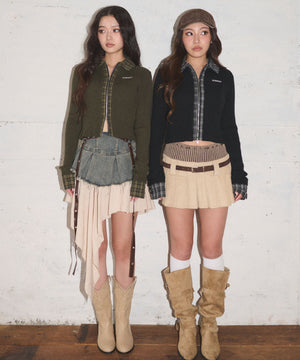 イレギュラーヘムデニムスカパン