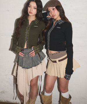 イレギュラーヘムデニムスカパン