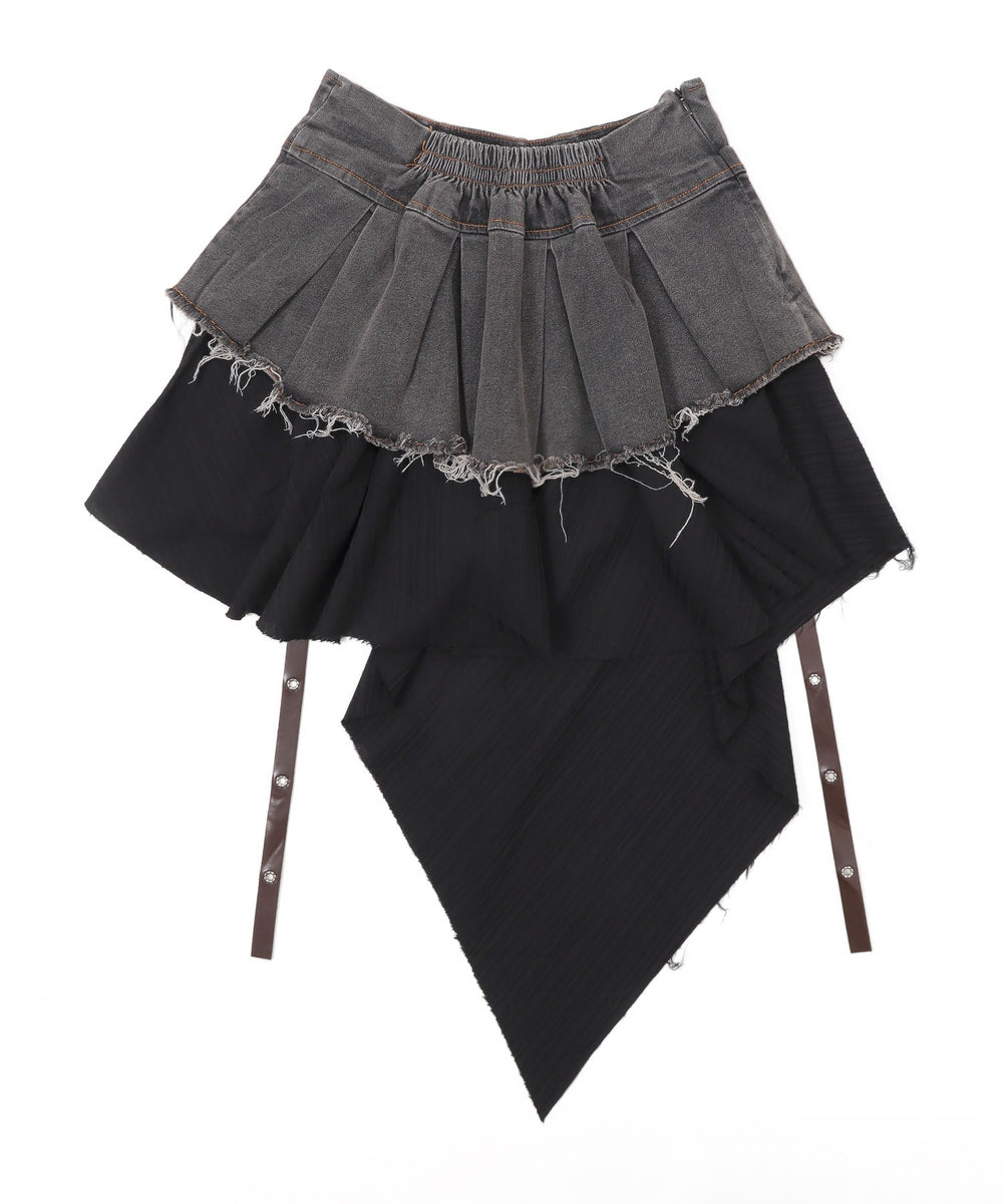 イレギュラーヘムデニムスカパン