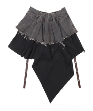 イレギュラーヘムデニムスカパン