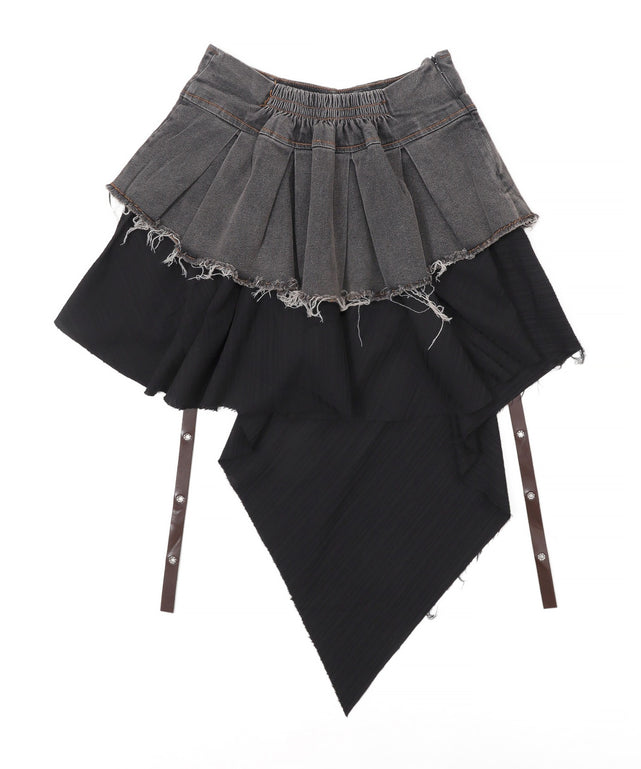 イレギュラーヘムデニムスカパン