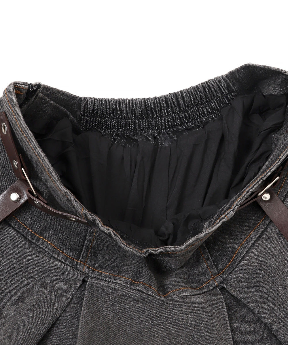 イレギュラーヘムデニムスカパン