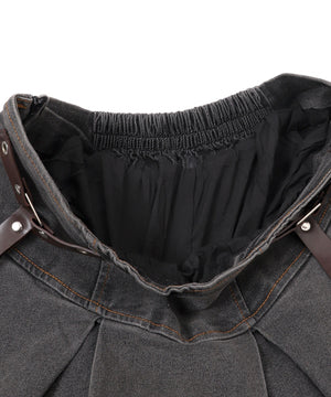 イレギュラーヘムデニムスカパン