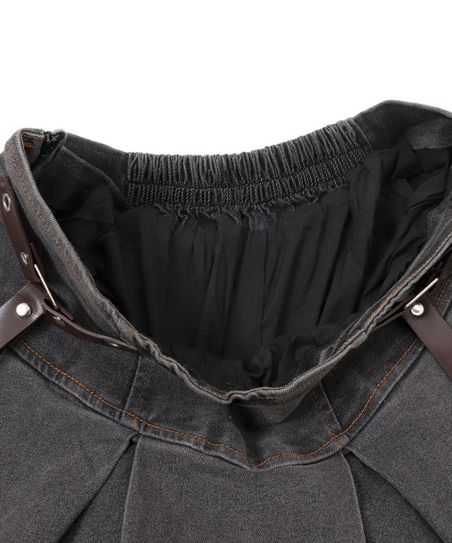 イレギュラーヘムデニムスカパン