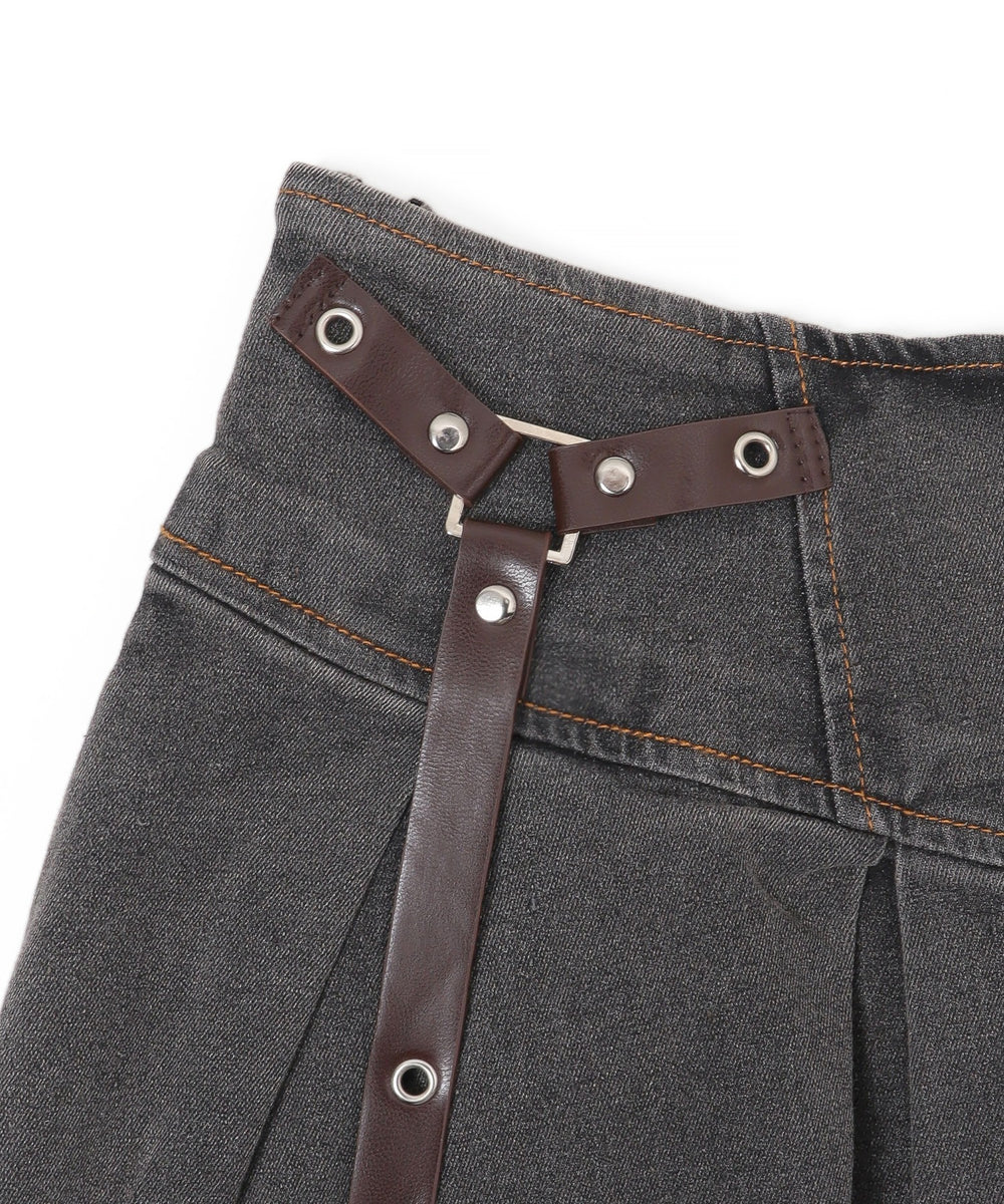 イレギュラーヘムデニムスカパン