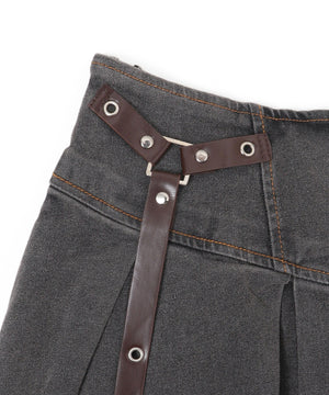 イレギュラーヘムデニムスカパン